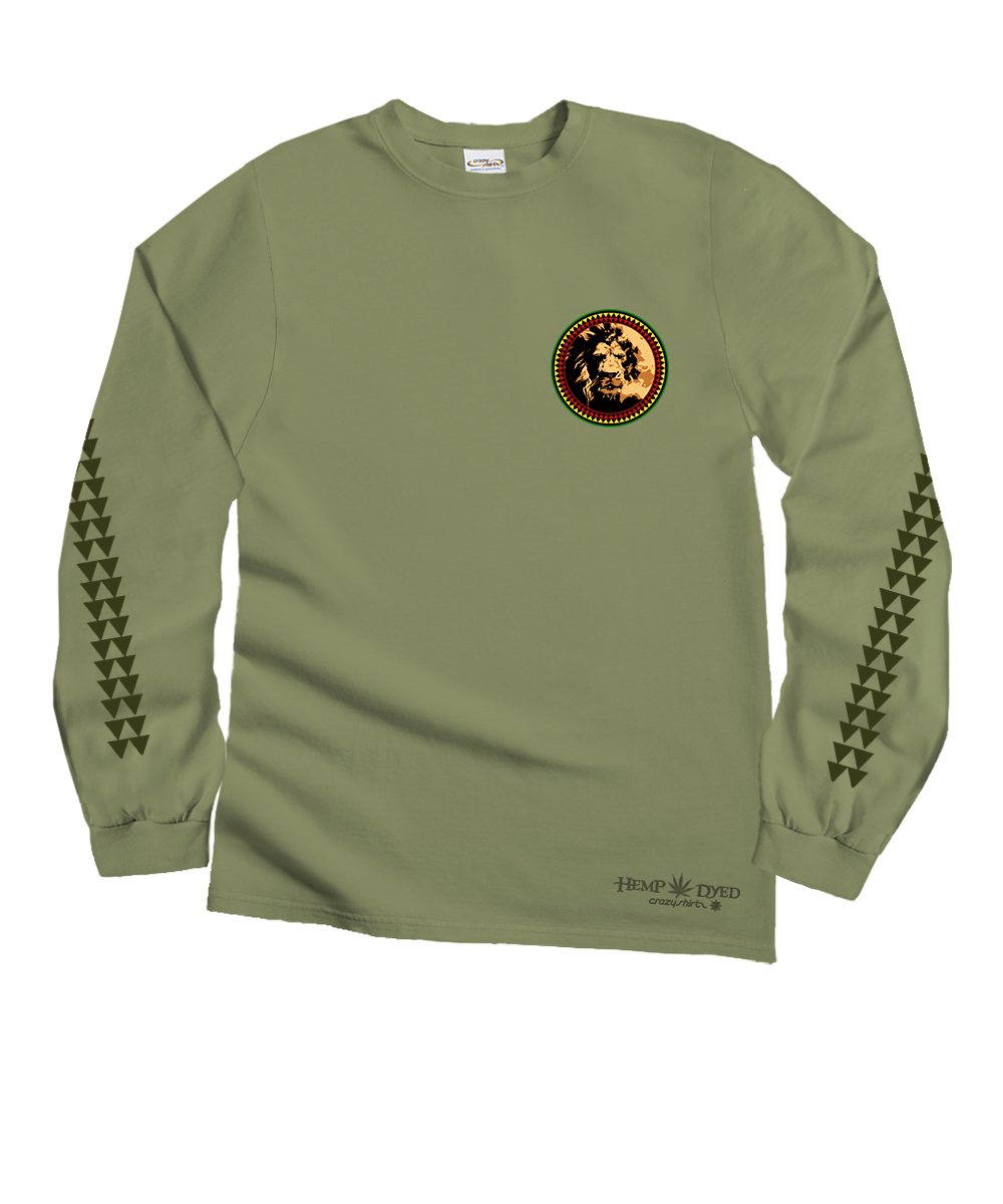 Bob Marley Spliff - Hemp Dyed Long Sleeve Crewneck T-Shirt