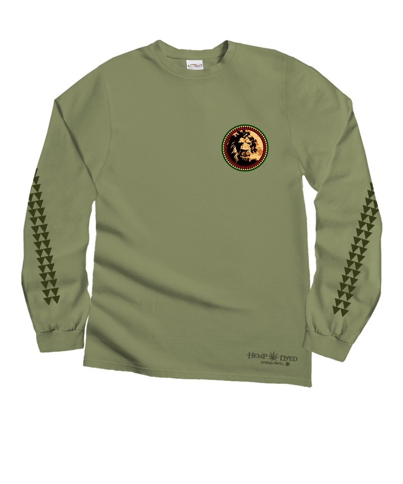 Bob Marley Spliff - Hemp Dyed Long Sleeve Crewneck T-Shirt