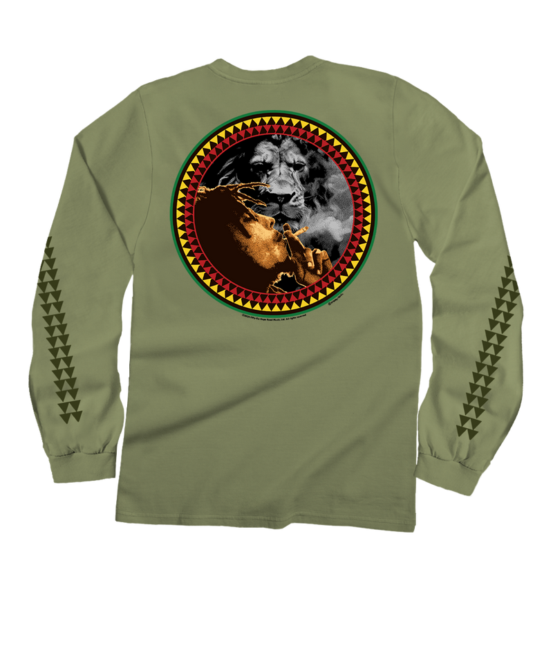 Bob Marley Spliff - Hemp Dyed Long Sleeve Crewneck T-Shirt
