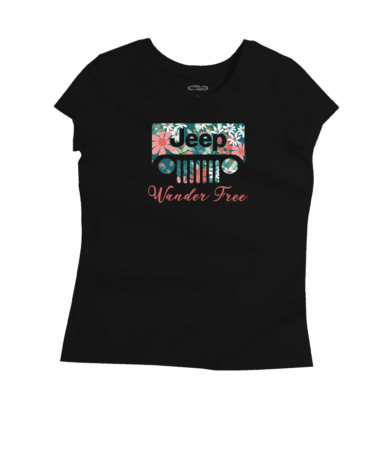 Jeep® Wander Free - Jet Black Short Sleeve Pima T-Shirt