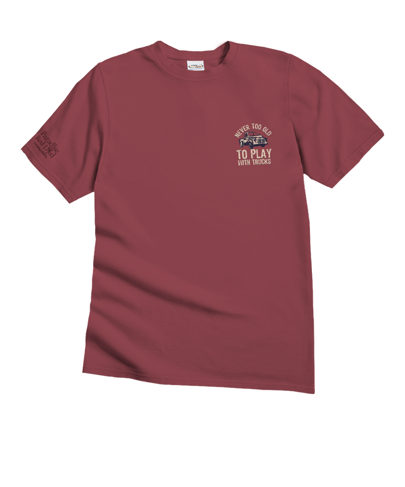Never Too Old - Paradise Red Dyed Short Sleeve Crewneck T-Shirt