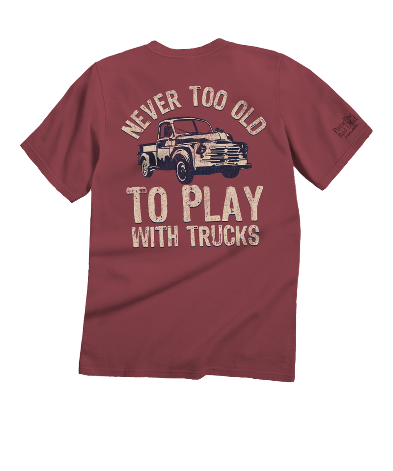 Never Too Old - Paradise Red Dyed Short Sleeve Crewneck T-Shirt
