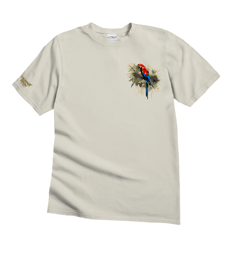 Camo Parrot - Coconut Dyed Short Sleeve Crewneck T-Shirt