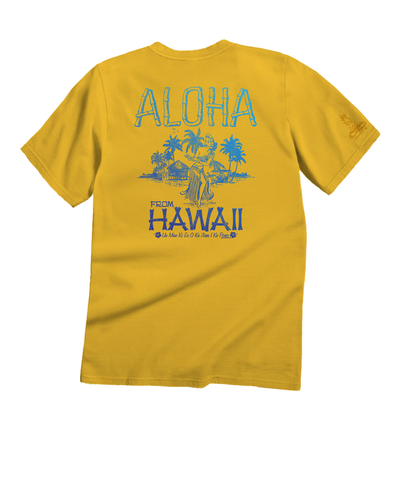 Hula Dancer - Pineapple Dyed Short Sleeve Crewneck T-Shirt