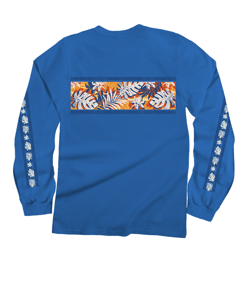 Tiki Band - Blue Hawaii Dyed Long Sleeve Crewneck T-Shirt