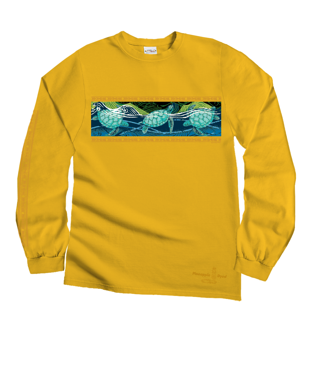 Honus In Surf Band - Pineapple Dyed Long Sleeve Crewneck T-Shirt