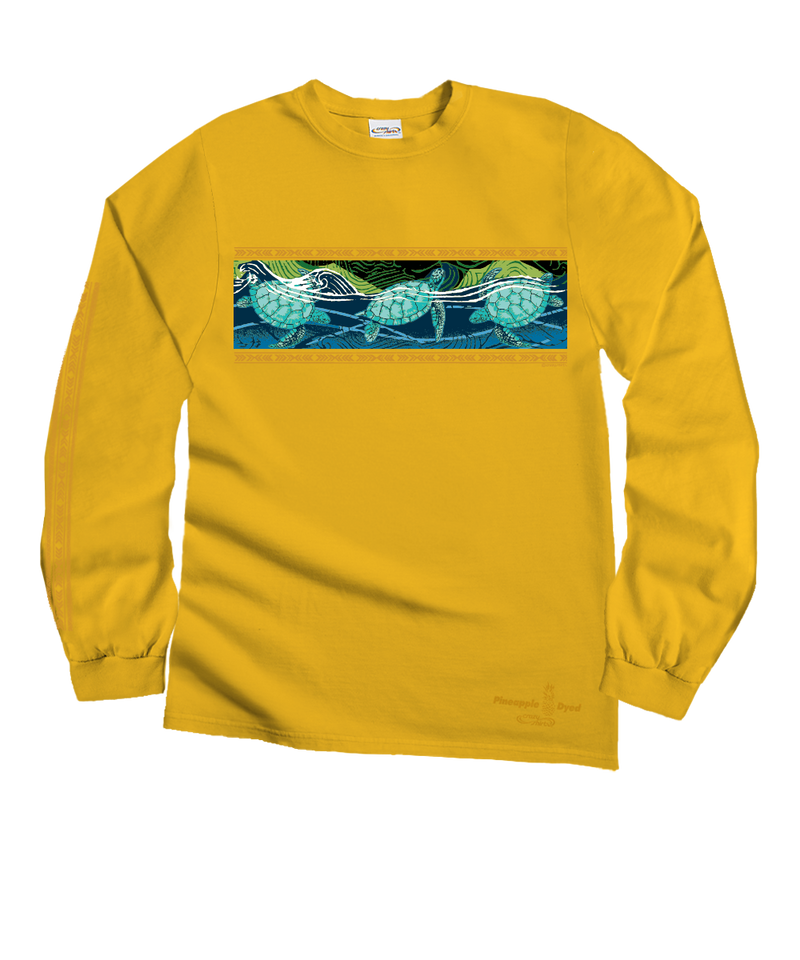Honus In Surf Band - Pineapple Dyed Long Sleeve Crewneck T-Shirt