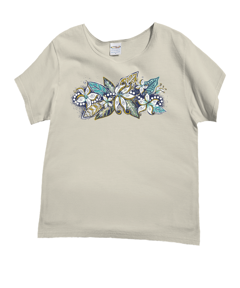 Stranded Mokihana - Coconut Dyed Short Sleeve Scoop Neck T-Shirt