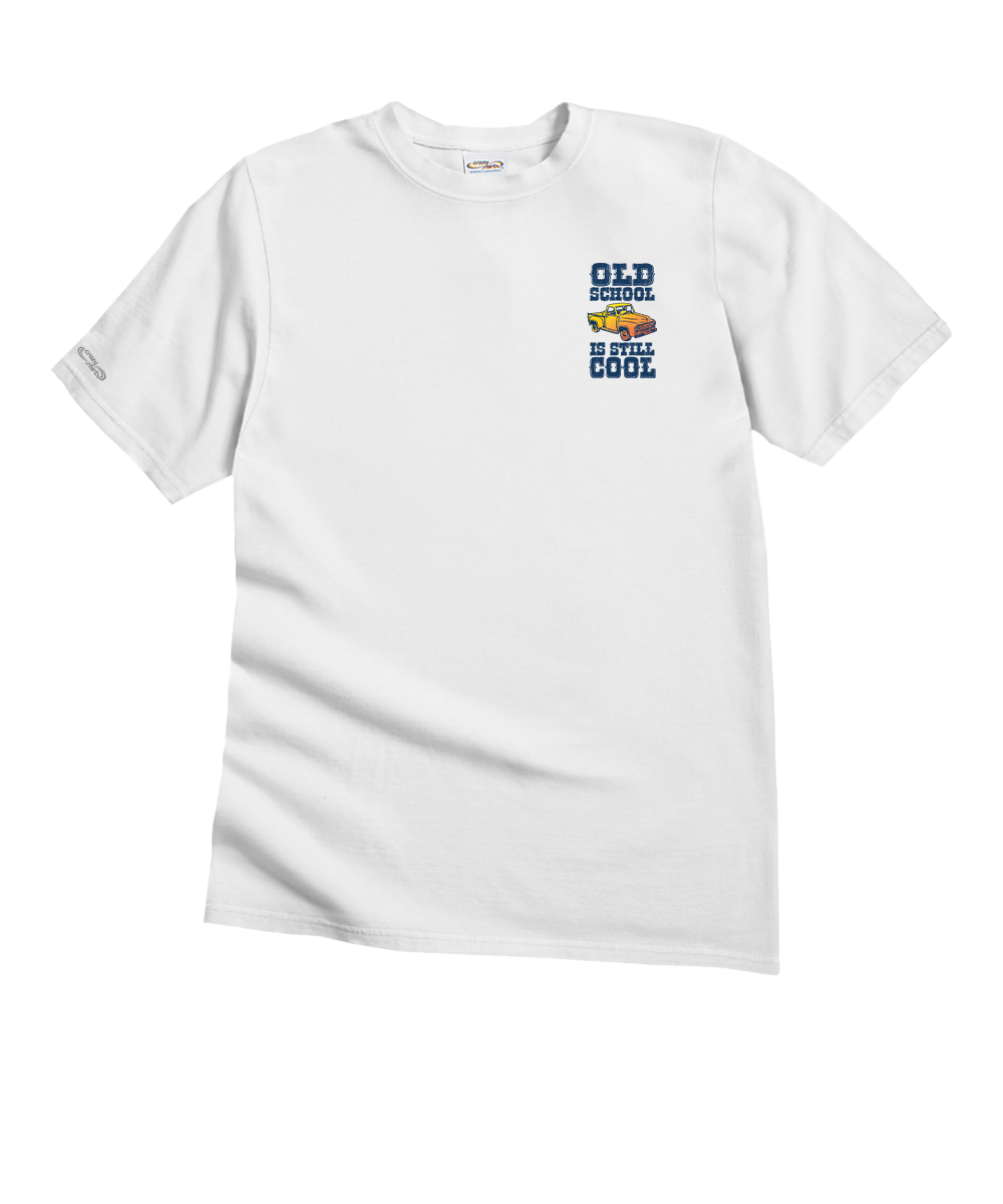 Old School - White Short Sleeve Crewneck T-Shirt