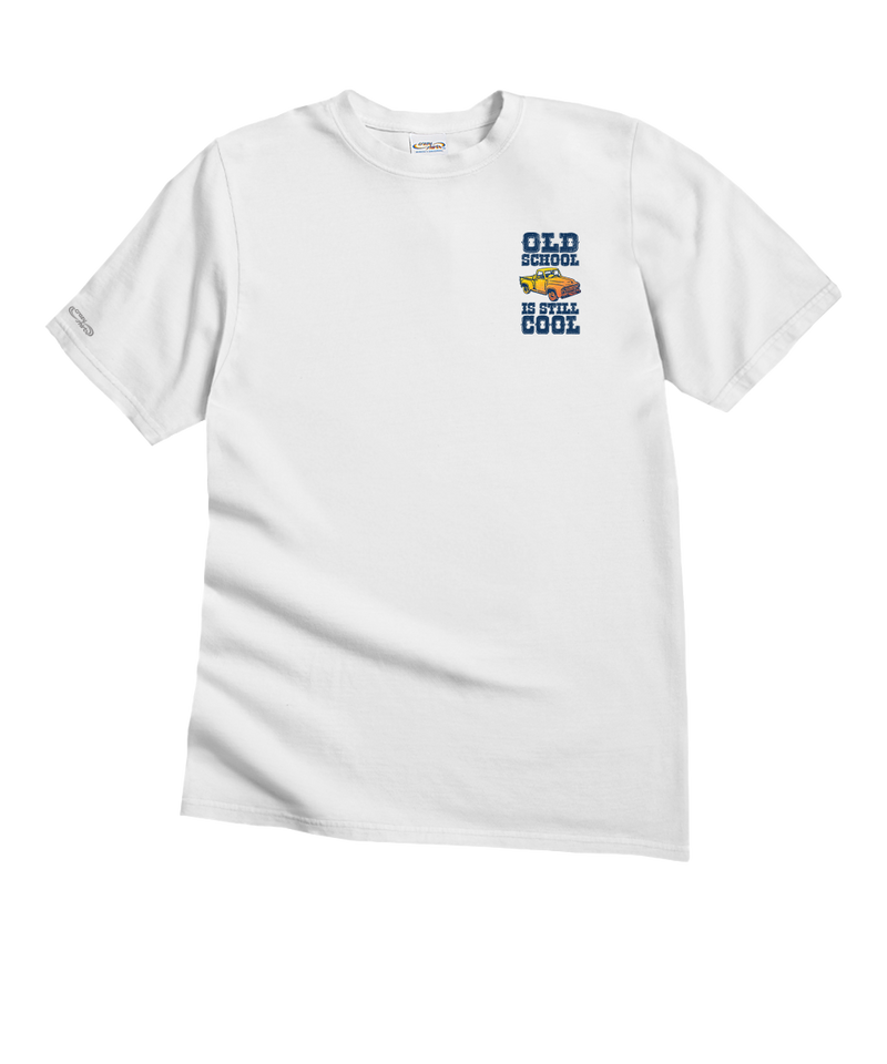 Old School - White Short Sleeve Crewneck T-Shirt