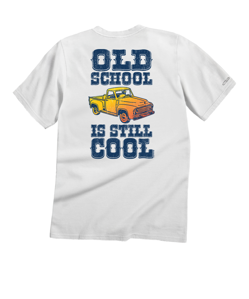 Old School - White Short Sleeve Crewneck T-Shirt
