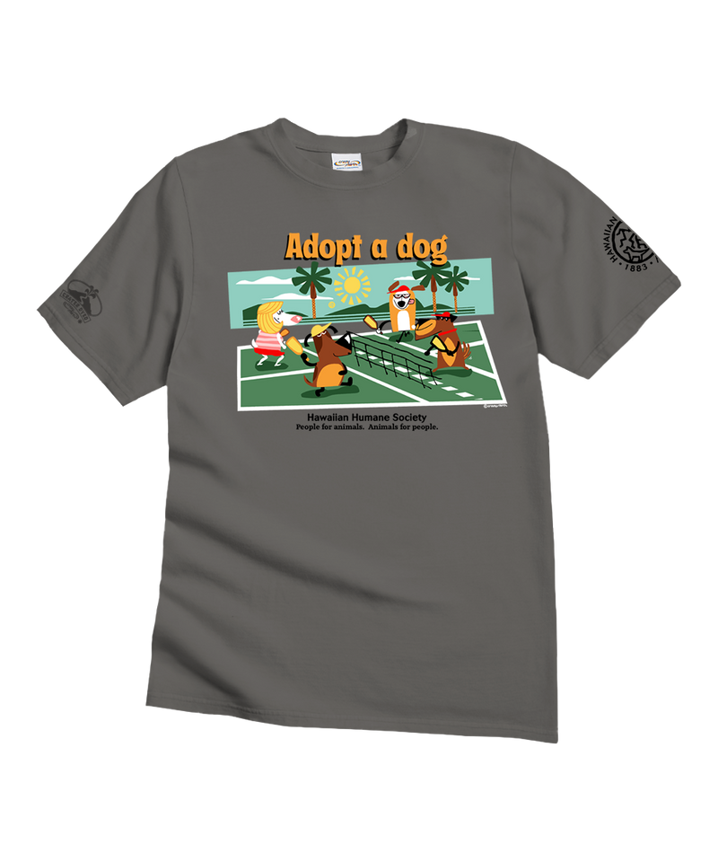 Hawaiian Humane Society Adopt A Dog Pickleball - Crater Dyed® Short Sleeve Crewneck T-Shirt