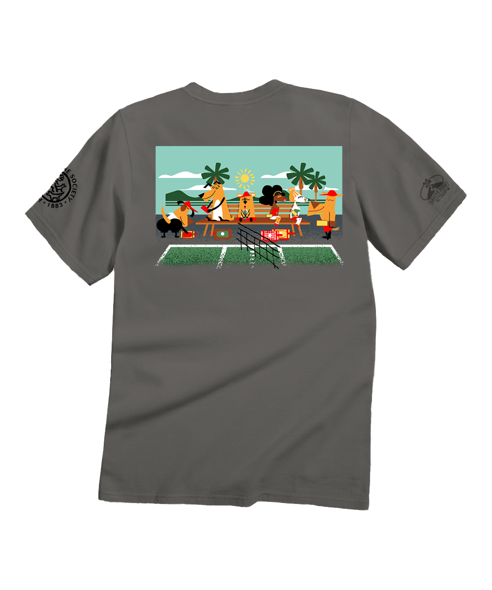 Hawaiian Humane Society Adopt A Dog Pickleball - Crater Dyed® Short Sleeve Crewneck T-Shirt