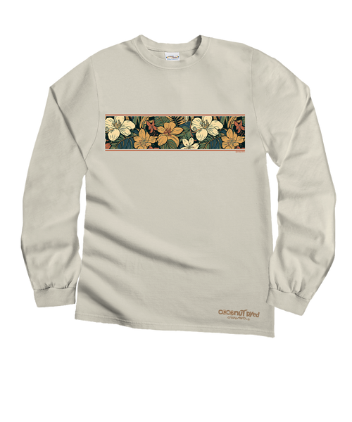 【CPGN STUDIO】Roseville Flower Short Sleeve T-shirt LTS Tall White Floral Graphic Short Sleeve T-shirt | Long