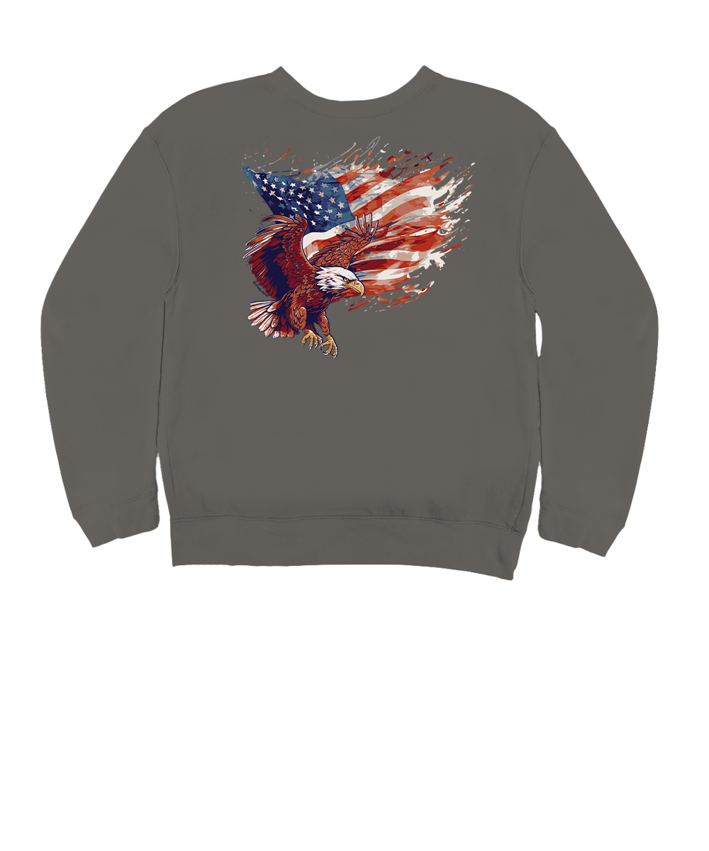 Freedom Eagle Flight - Crater Dyed® Long Sleeve Sweatshirt