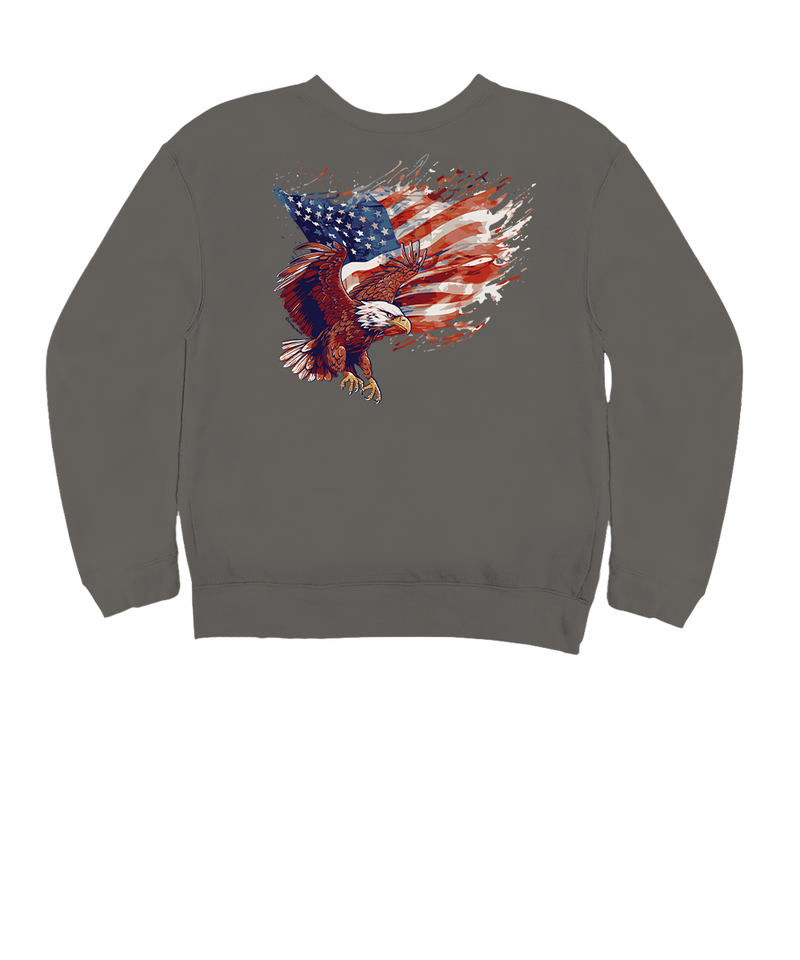 Freedom Eagle Flight - Crater Dyed® Long Sleeve Sweatshirt