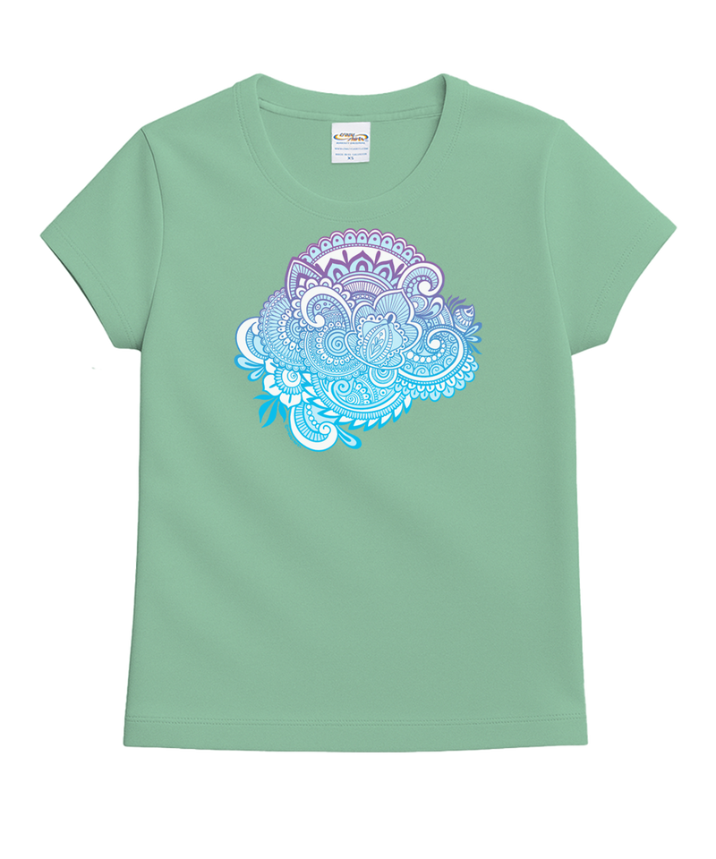 Henna Bloom - Key Lime Dyed Short Sleeve Crewneck T-Shirt