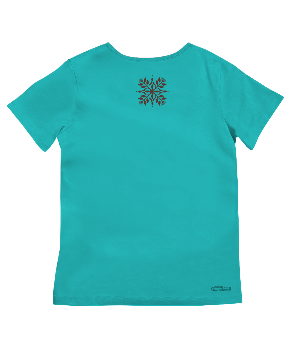 Nonohi Pua - Ocean Short Sleeve Pima V-Neck T-Shirt