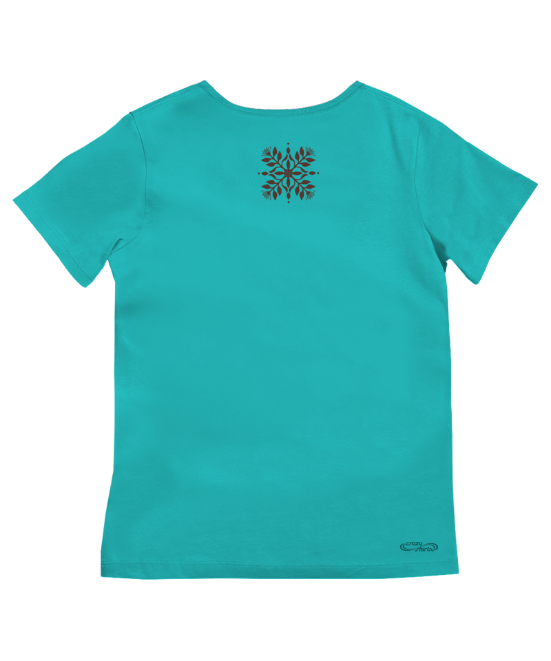 Nonohi Pua - Ocean Short Sleeve Pima V-Neck T-Shirt