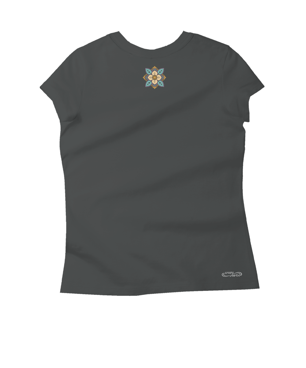 Blossom Quilt - Graphite Short Sleeve Pima T-Shirt