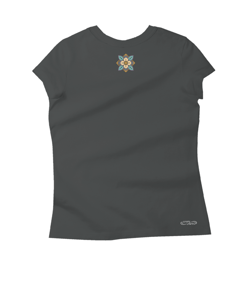 Blossom Quilt - Graphite Short Sleeve Pima T-Shirt
