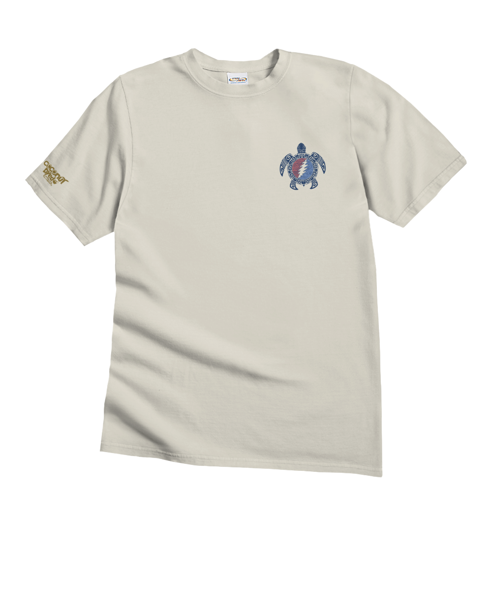 Grateful Dead Tribal Turtle - Coconut Dyed Short Sleeve Crewneck T-Shirt