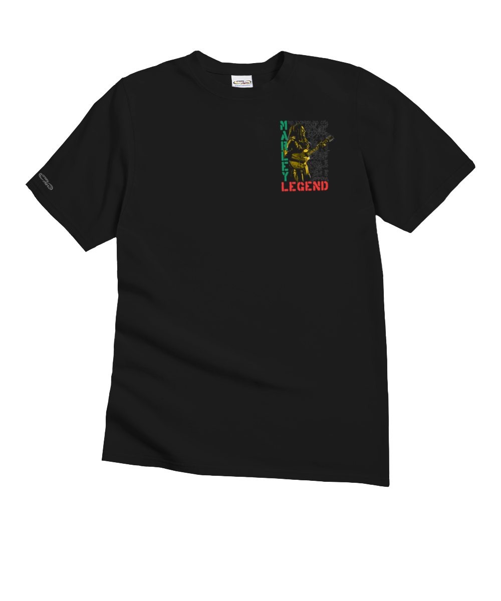 Bob Marley Legend - Black Short Sleeve Crewneck T-Shirt