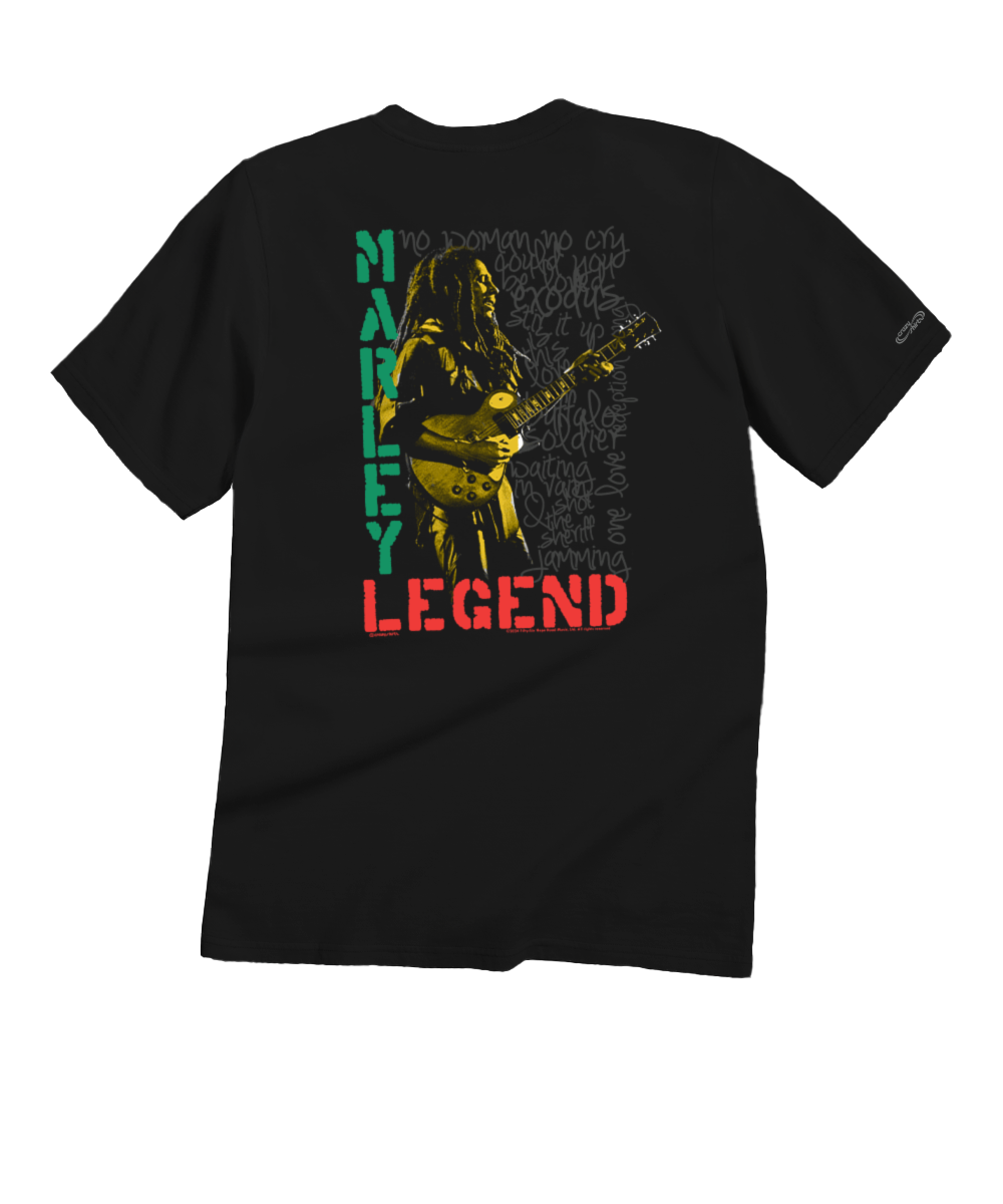 Bob Marley Legend - Black Short Sleeve Crewneck T-Shirt