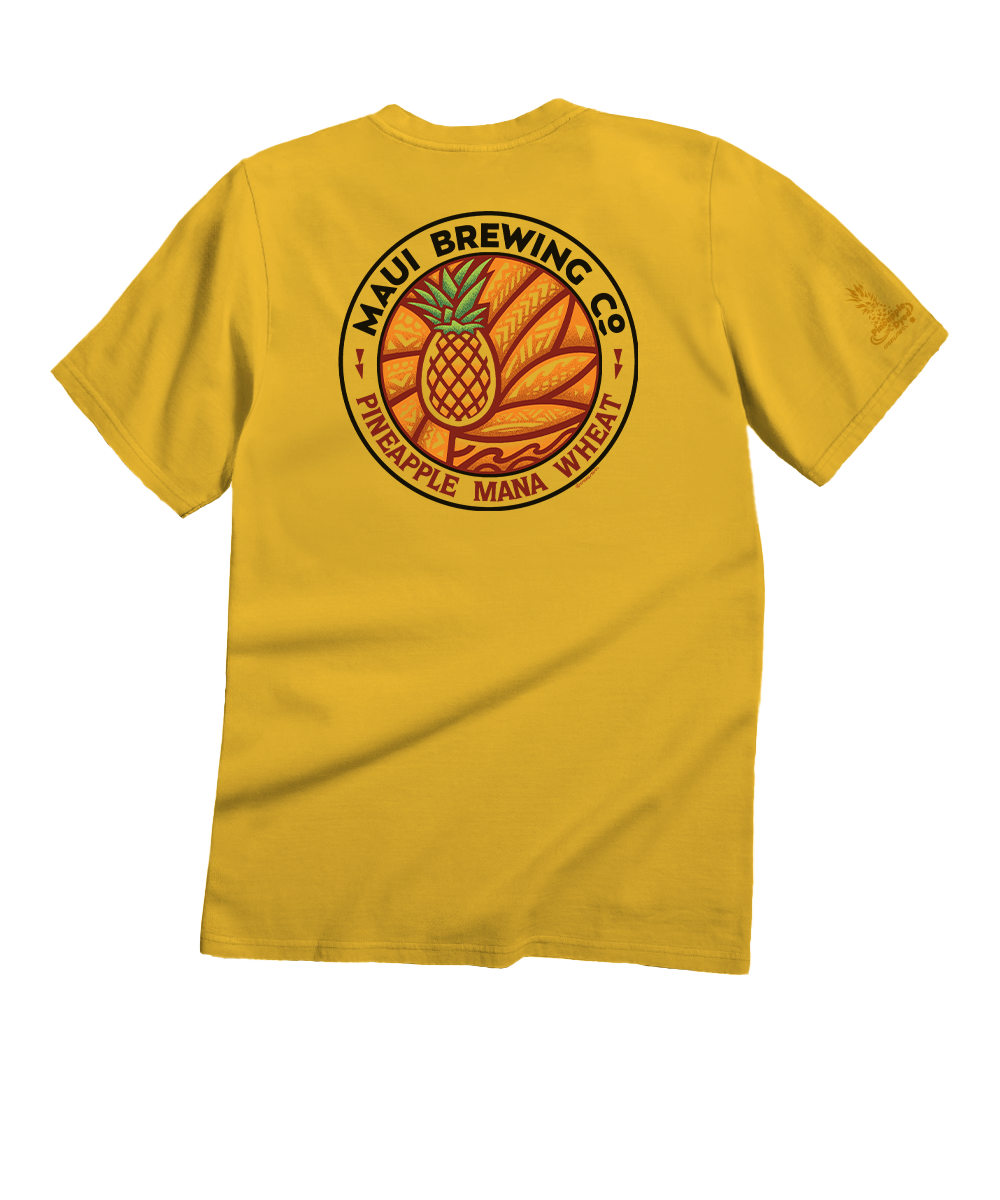 Maui Brewing Co Pineapple - Pineapple Dyed Short Sleeve Crewneck T-Shirt