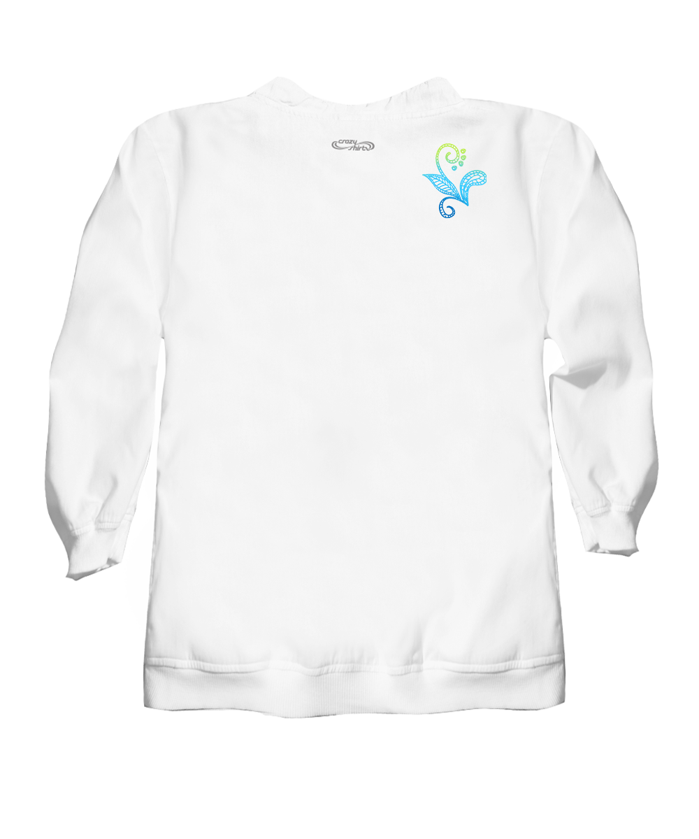Lacey - White Long Sleeve Lightweight Pullover