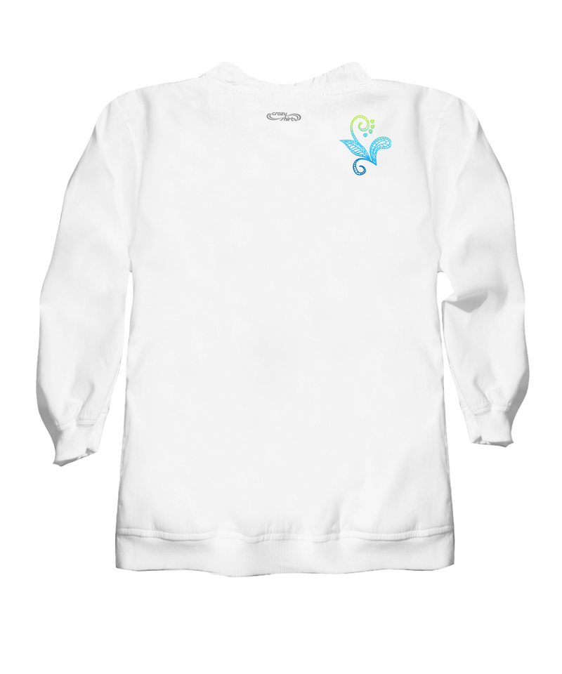 Lacey - White Long Sleeve Lightweight Pullover