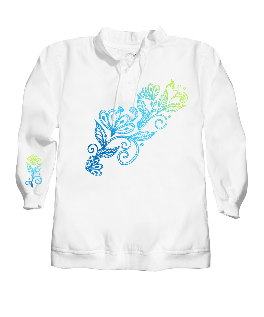 Lacey - White Long Sleeve Lightweight Pullover