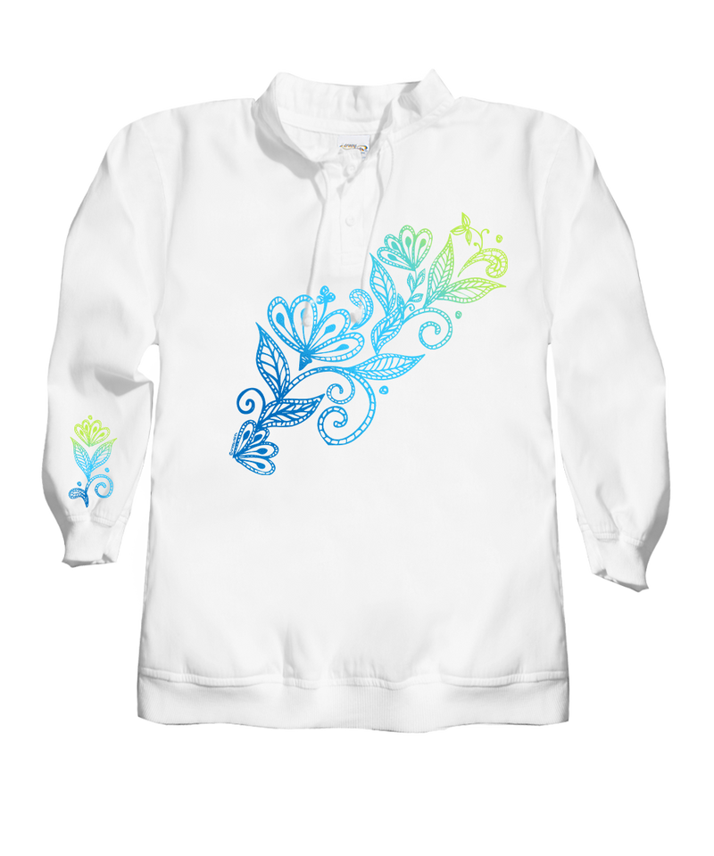 Lacey - White Long Sleeve Lightweight Pullover