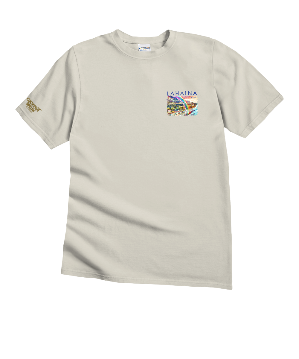 Lahaina Watercolor - Coconut Dyed Short Sleeve Crewneck T-Shirt