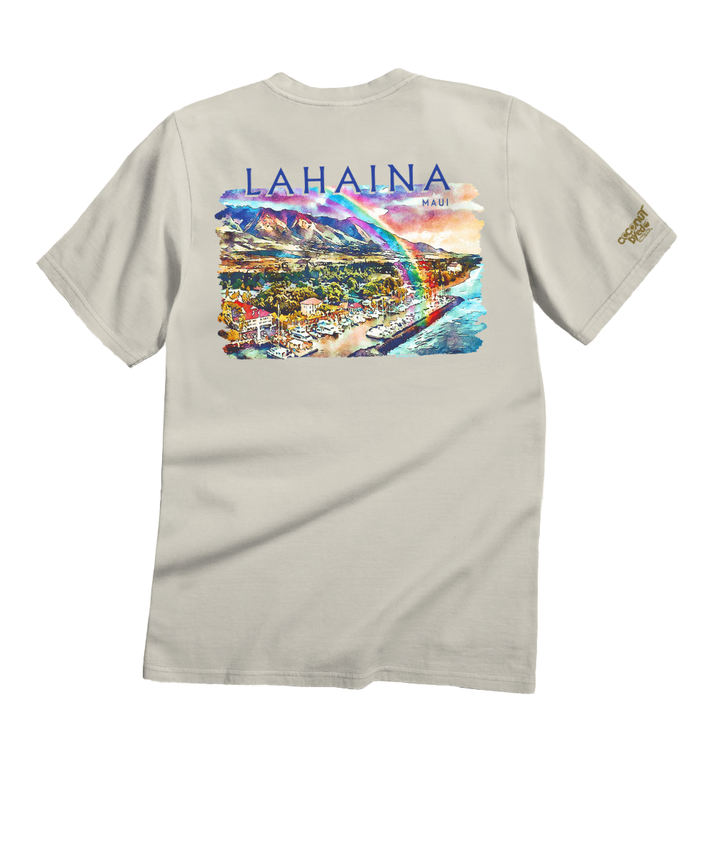 Lahaina Watercolor - Coconut Dyed Short Sleeve Crewneck T-Shirt