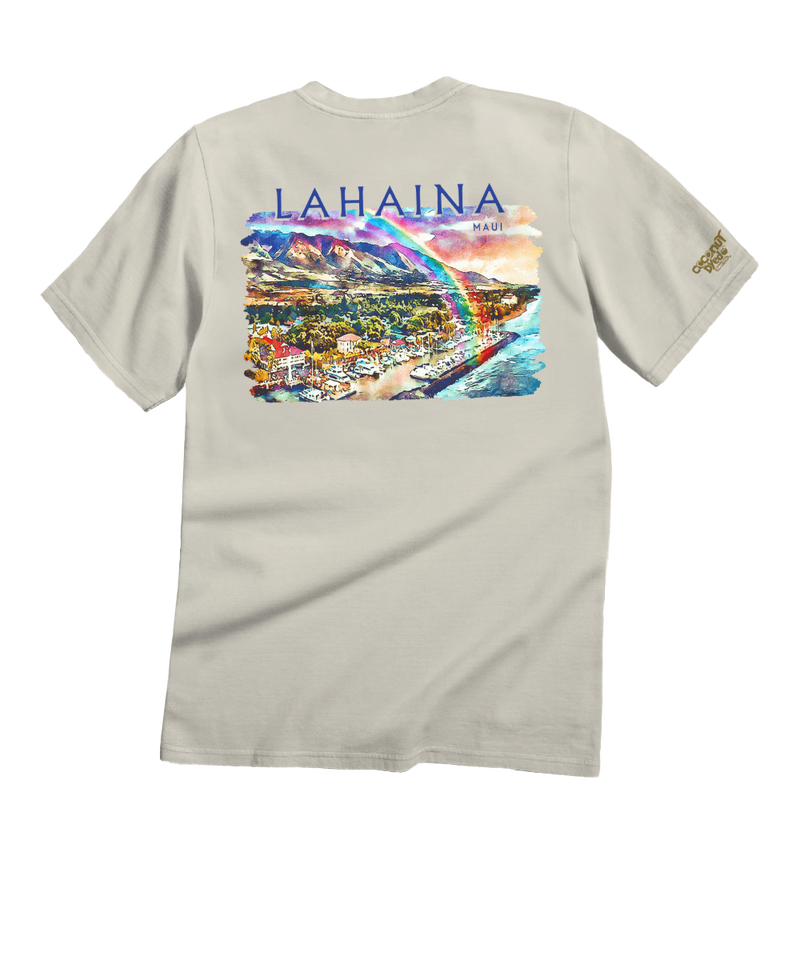 Lahaina Watercolor - Coconut Dyed Short Sleeve Crewneck T-Shirt