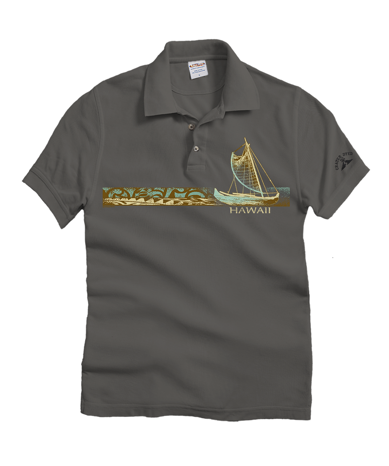 Hokulea Band - Crater Dyed® Short Sleeve Oceanfront Polo Shirt