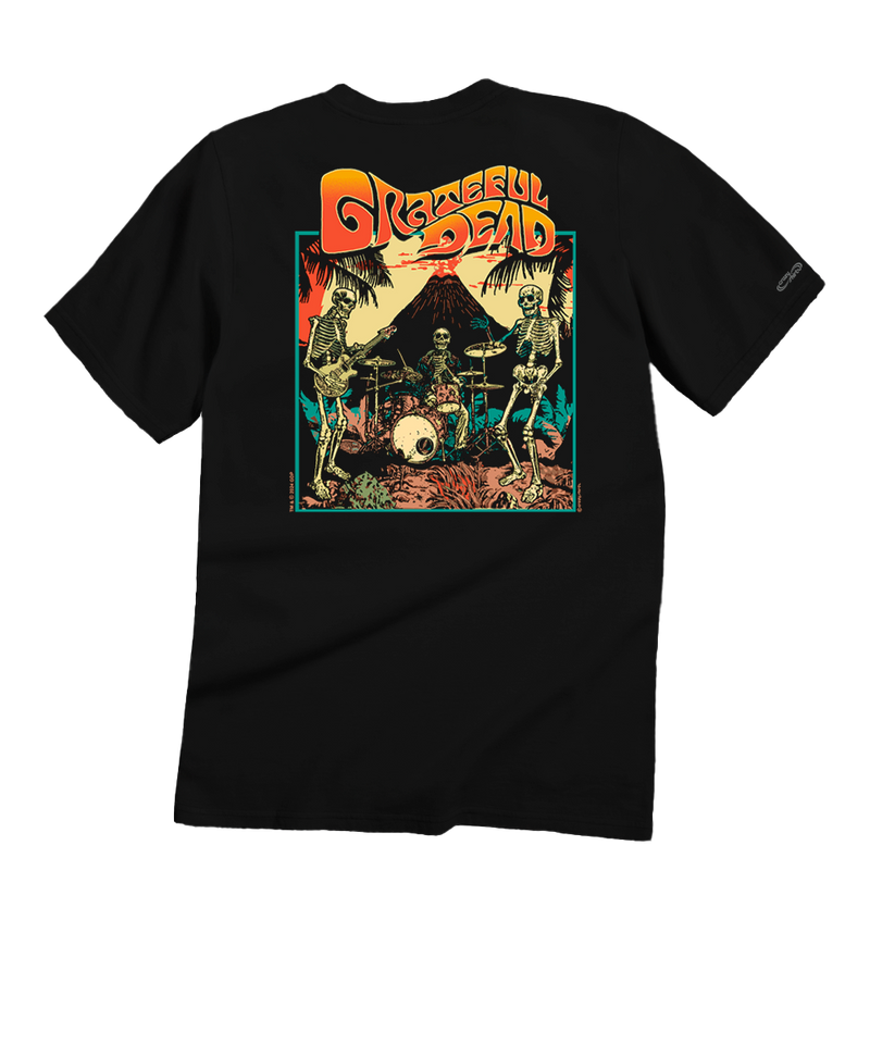 Grateful Dead Skeleton Dance - Black Short Sleeve Crewneck T-Shirt