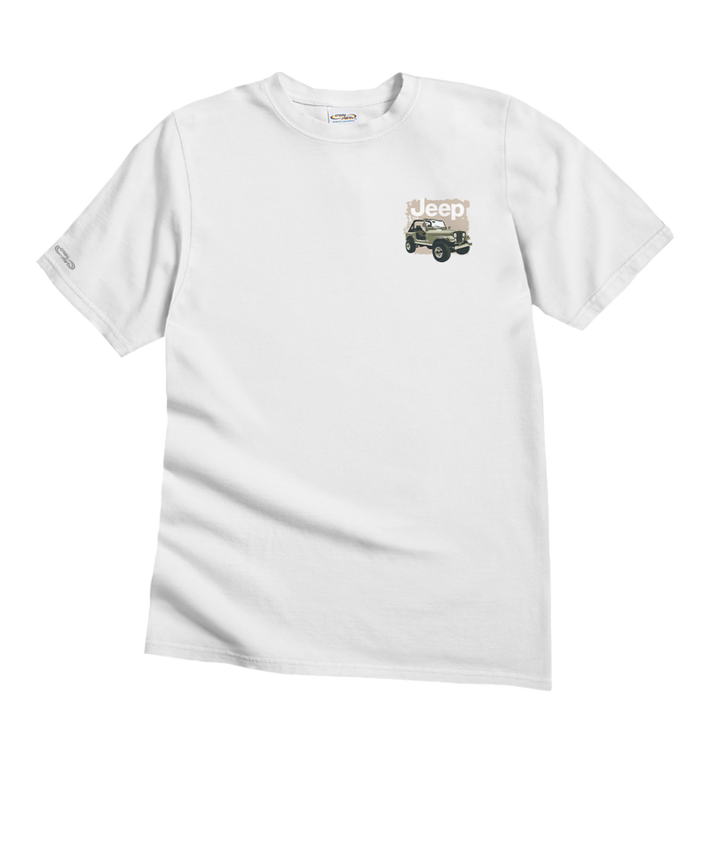 Jeep® Wrangler Evolution - White Short Sleeve Crewneck T-Shirt