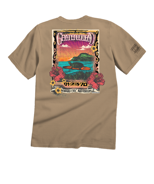 TOKYOHEMPCONNECTION GRATEFUL DEAD Tシャツ Grateful Dead Honolulu Concert - Kona Coffee Dyed Short Sleeve Crewnec