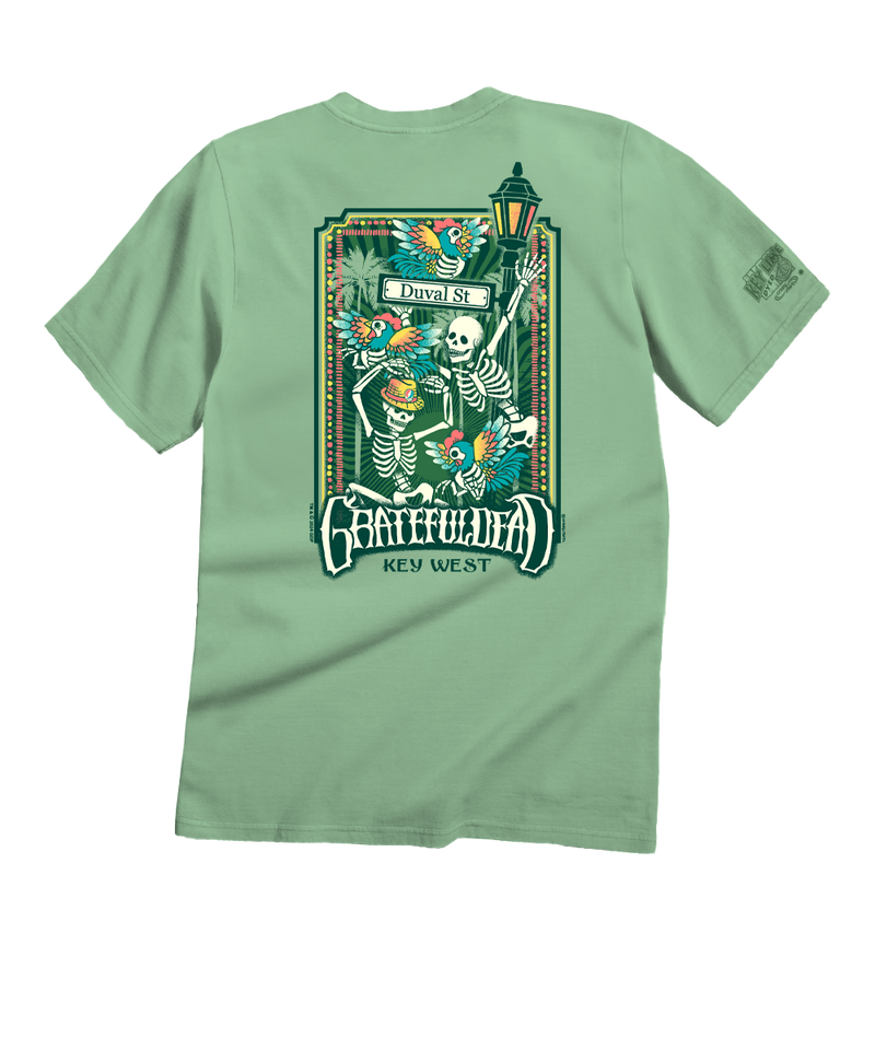 Grateful Dead Duval Street - Key Lime Dyed Short Sleeve Crewneck T-Shirt