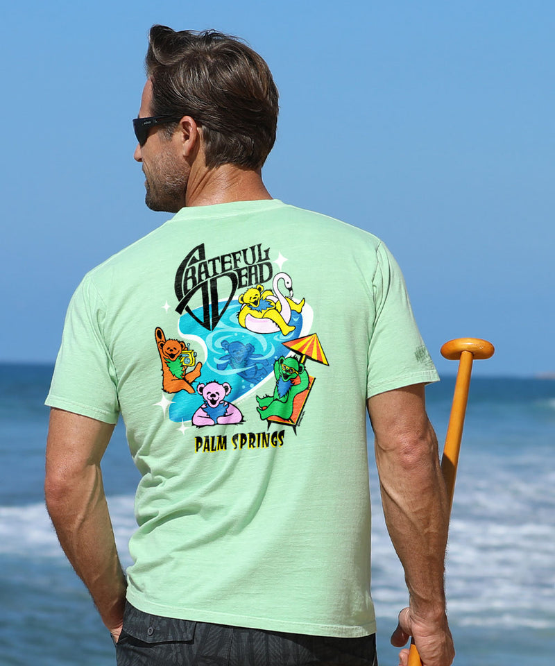 Grateful Dead Pool Party - Key Lime Dyed Short Sleeve Crewneck T-Shirt