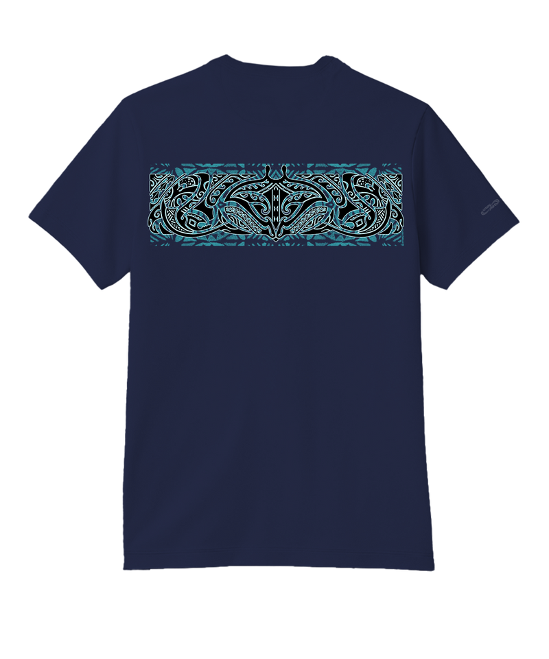 Tribal Sea Life - Indigo Short Sleeve Pima T-Shirt