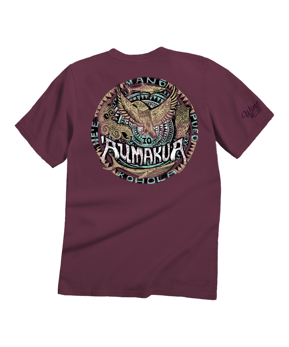 Aumakua Circle - Wine Dyed Short Sleeve Crewneck T-Shirt