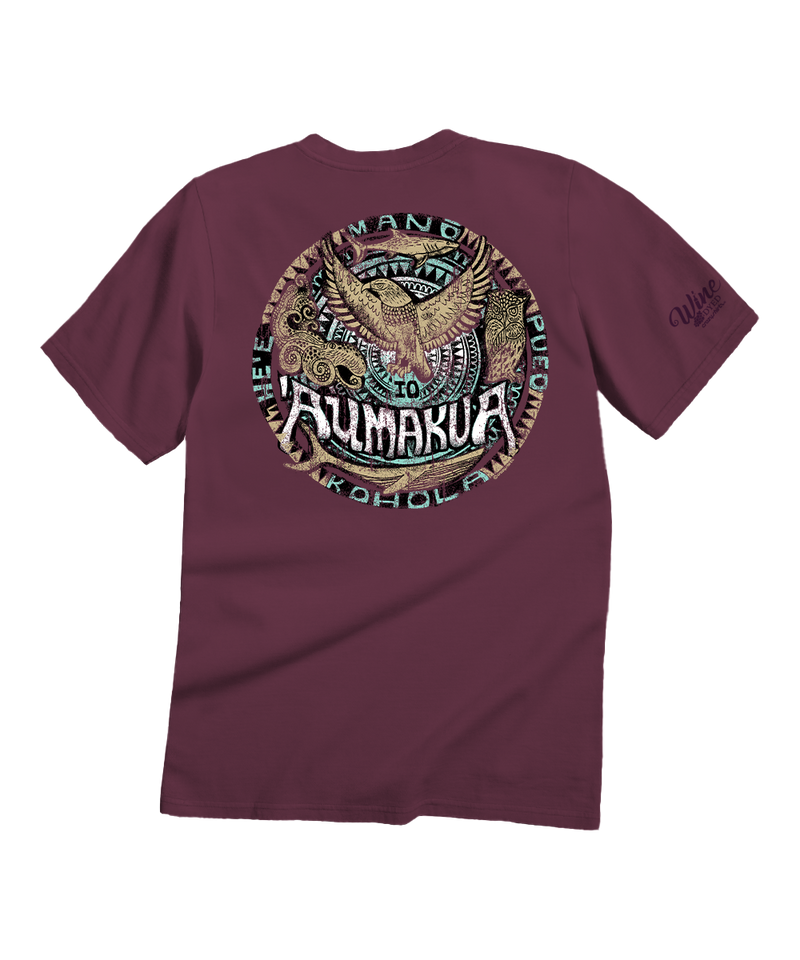 Aumakua Circle - Wine Dyed Short Sleeve Crewneck T-Shirt