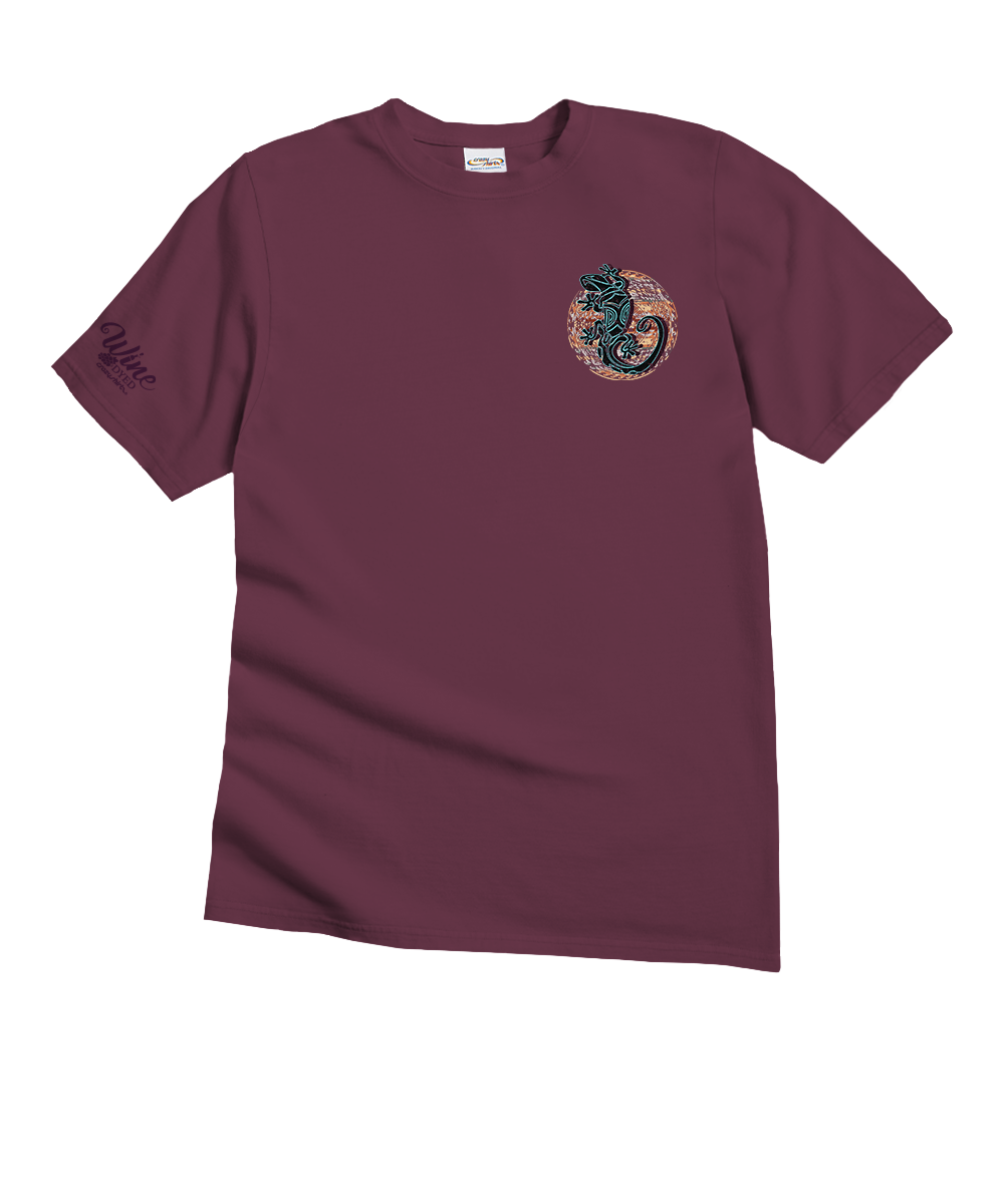 Southwestern Gecko - Wine Dyed Short Sleeve Crewneck T-Shirt