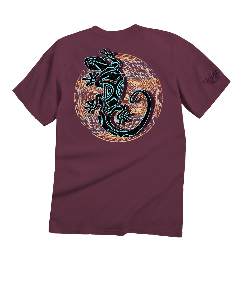Southwestern Gecko - Wine Dyed Short Sleeve Crewneck T-Shirt