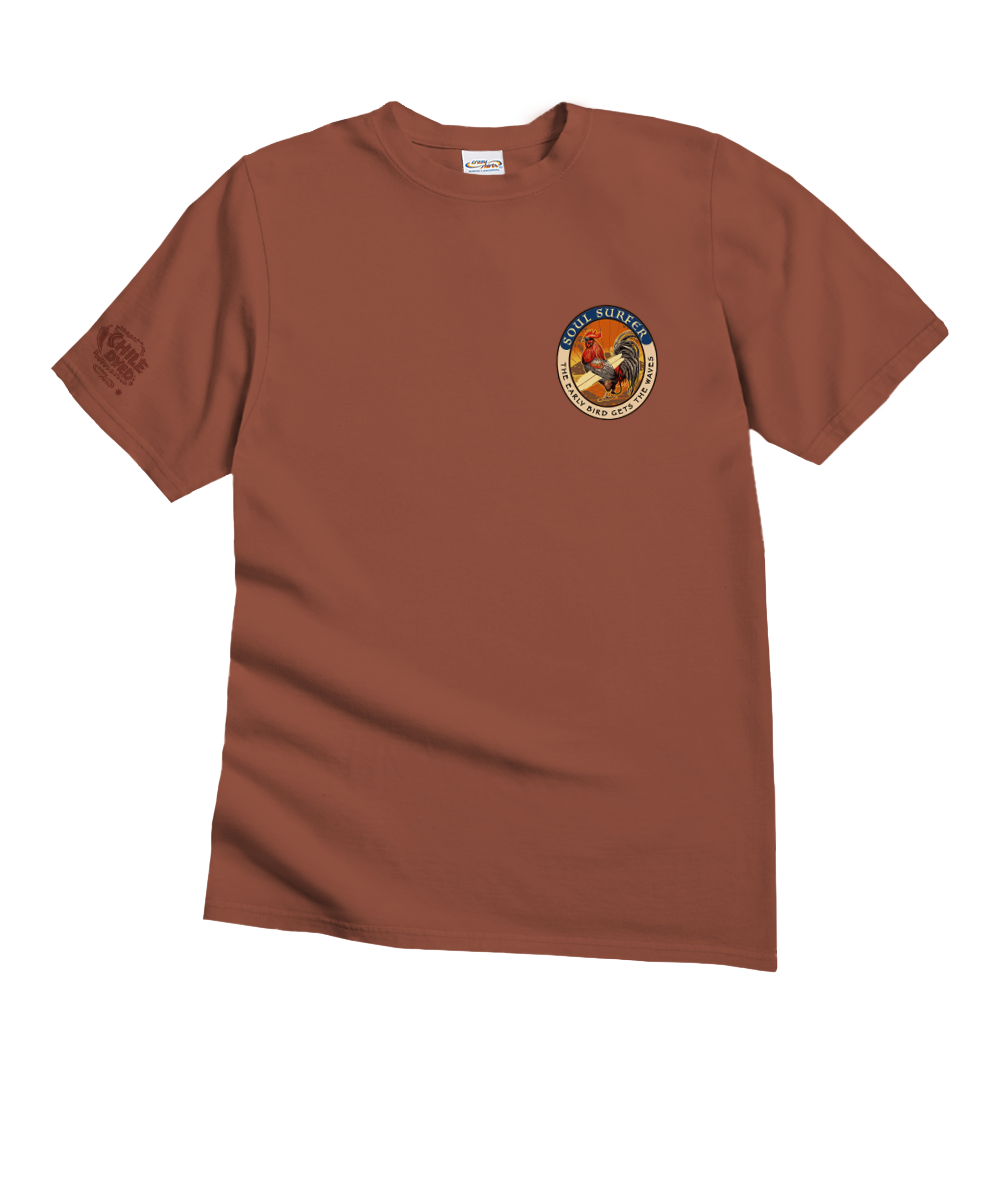 Soul Surfer Rooster - Chile Dyed Short Sleeve Crewneck T-Shirt