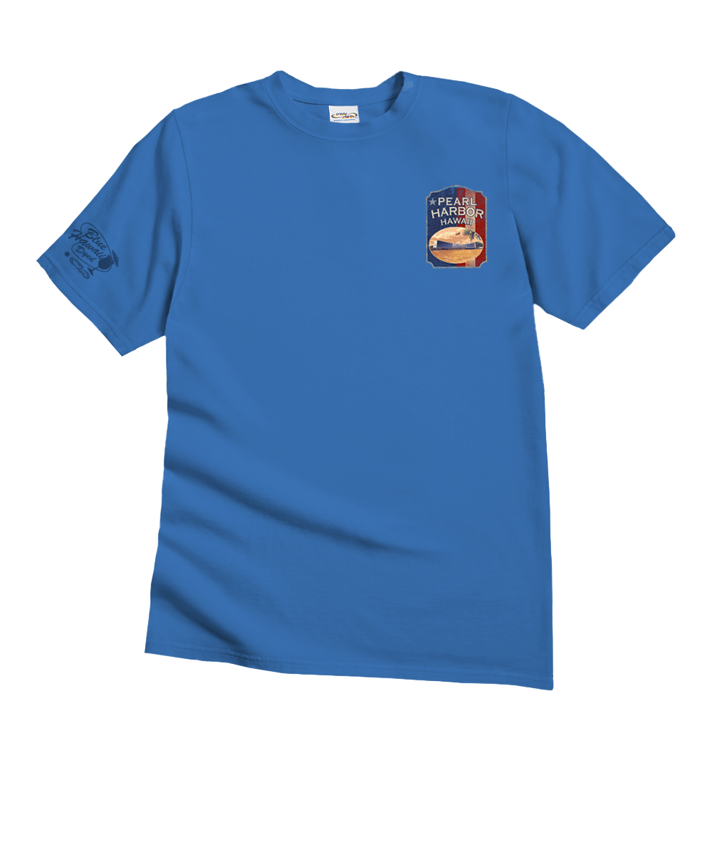 Pearl Harbor Vintage - Blue Hawaii Dyed Short Sleeve Crewneck T-Shirt