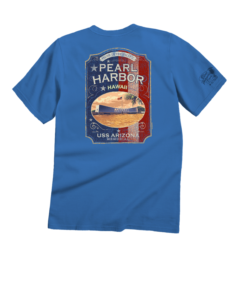 Pearl Harbor Vintage - Blue Hawaii Dyed Short Sleeve Crewneck T-Shirt
